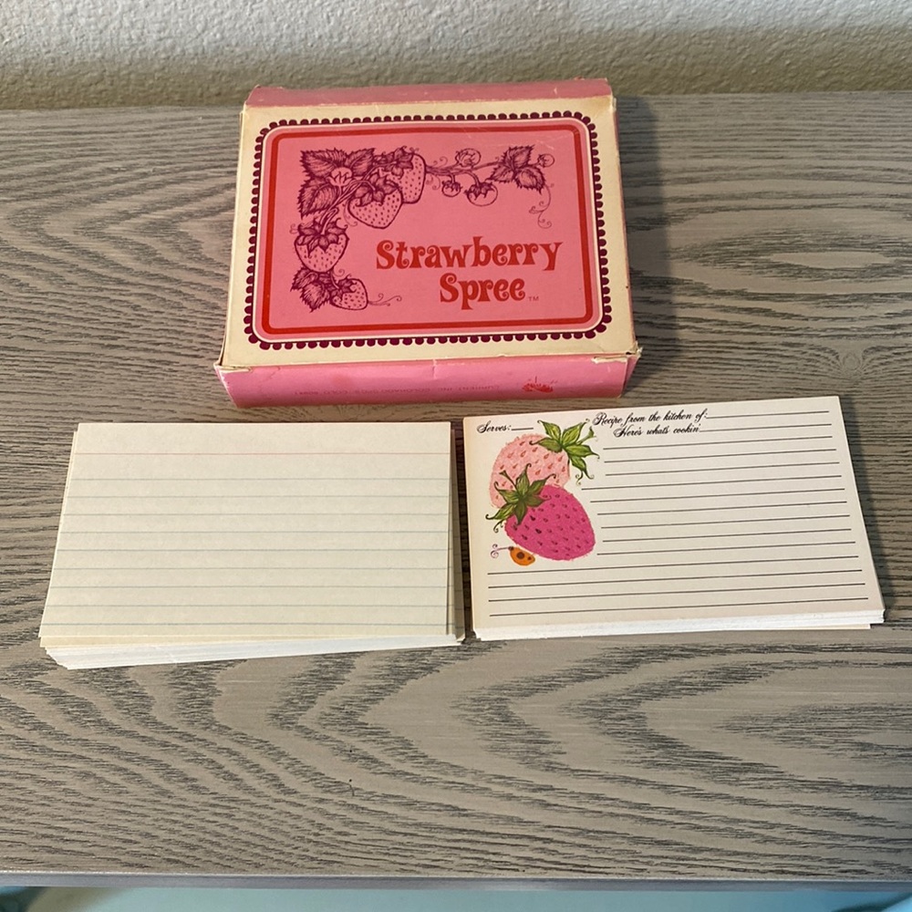 Vintage Strawberry Spree Recipe Cards